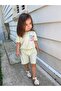 Green Muslin Pocket Detailed Unise Children's Shorts Set - 3