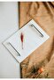 Thin Marble Pied Promise/Engagement Tray, Scissors, 2 Removable Rings, Metal Profile Handle - 4