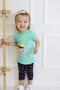 Baby Girl Capris Short Sleeve Girl Pattern Printed Summer Basic Bottom-Top Set 6-24 Months - 3