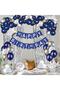 Silver King Crowned Balloon Chain Birthday Set Happy Birthday Party Ornament - 4