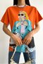 Women's New Season Printed Design Cotton T-Shirt - 2