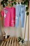 Short Sleeve T-shirt Capri Tights Top/Bottom Set - 2