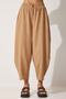 Women's Biscuit Linen Shirt Baggy Trousers Set DZ00080 - 4