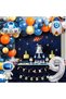 9 Year Old Space Themed Birthday Set - 4 Foil, 50 Latex Balloons, Banner, Balloon Chain and Balloon Tape - 2