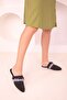 Women's Black Slippers 17312 - 4
