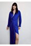 Satin Dress with Side Slit - 7