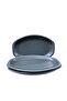Porcelain Smoked Color 18 Cm Boat Plate Breakfast, Snack Bowl 3 Pieces - 2