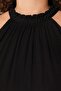 Black Halter Collar Woven Dress TBBSS23AH00207 - 3