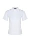 Beyaz-Siyah 2'li Paket %100 Pamuk Basic Dik Yaka Örme T-Shirt TWOSS20TS1500 - 8