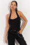 Women's Black Backless Short Blouse EY2504 - 7
