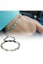 Macrame Braided Natural Cut Aquamarine Natural Stone Men's Bracelet