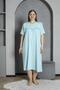 100% Cotton Combed Cotton Short Sleeve Plus Size Mother's Nightgown 520 - 2