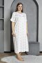 100% Cotton Combed Cotton Short Sleeve Plus Size Mother's Nightgown 140 - 3