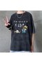 Washable Friends Printed Unisex Oversize Vintage T-shirt