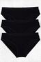 3-Piece Women's Black Modal Cotton High Quality Natural Kilot Bikini Panties