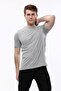 T-shirt Crew Neck 100% Cotton Men's Melange Gray - 6