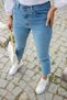Women's Cut-Out Light Blue Lycra Trousers - 3