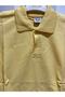 Unisex Yellow Polo Collar Long Sleeve T-shirt - 3