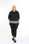 Women's Black Houndstooth Combed Cotton Suit Plus Size Tracksuit Set of 2 - 2