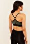 Women's Green Cross Thin Rope Strap Sports Bra - 5