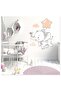 Cute Baby Elephant And Sparrow Star Balloons Kids Room Wall Sticker - 4