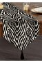 Zebra Pattern Custom Design Digital Printed Modern Tufted Chenille Triangle Runner