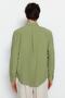 Haki Unisex Regular Fit %100 Pamuklu Keten Görünümlü Fit Gömlek TMNSS23GO00099 - 6