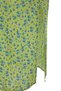 Green Floral Patterned Straight Cut Slit Detail Viscose Midi Woven Dress TWOSS23EL02085 - 7