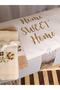 Washable Cotton Home Sweet Home Written Gray Top Line Gold Writing Organizer Storage 21x28x52cm D61a - 6