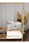 Washable Cotton Home Sweet Home Written Gray Fish Back Gold Organizer Bag 21x28x52cm D68 - 4