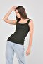 Women's Sleeveless Blouse Thick Straps Undershirt Thin Summer Square Neck Ribbed Knitwear - 7