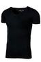Men's V-Neck Modal Cotton Black Body T-shirt - 3