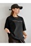 Women's Forever Printed Crew Neck Black T-Shirt - 3