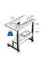 Laptop Stand and Desk with Height Adjustable Shelf - Atlantic Pine White (Wheeled) 70X40 - 2
