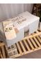 Washable Cotton Home Sweet Home Written Gray Top Line Gold Writing Organizer Storage 21x28x52cm D61a - 5