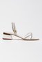 Women's Stone Embroidered Short Heeled Adjustable Clip-on Shoes - 3