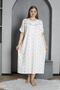 100% Cotton Combed Cotton Short Sleeve Plus Size Mother's Nightgown 140