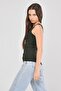 Women's Sleeveless Blouse Thick Straps Undershirt Thin Summer Square Neck Ribbed Knitwear - 4