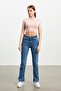 Powder Color Short Sleeve Crop Blouse - Woman - 5