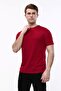 Men's T-Shirt Crew Neck 100% Cotton Claret Red - 8