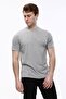 T-shirt Crew Neck 100% Cotton Men's Melange Gray