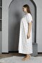 100% Cotton Combed Cotton Short Sleeve Plus Size Mother's Nightgown 140 - 4