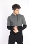 Men's Black-Light Khaki Hooded Pocket Sweatshirt