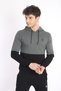 Men's Black-Light Khaki Hooded Pocket Sweatshirt - 5