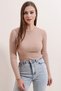 Women's Long Sleeve Camisole Crop Blouse P22w201-3173