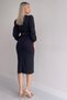 New Season Mirrored Belt Gift Slit Detailed Short Sleeve Double Breasted Collar Crepe Fabric Pencil Dress 074 - 3