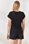 Women's Black Furry Printed T-Shirt TSH-19000125 - 5