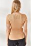 Women's Honey Foam Collar Openwork Knitwear Blouse BLZ-19002226 - 6