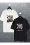 Unisex Women's and Men's Jeon Jungkook Printed Oversize T-Shirt 2-Piece Combination