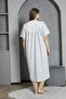 100% Cotton Combed Cotton Short Sleeve Plus Size Mother's Nightgown 160 - 5